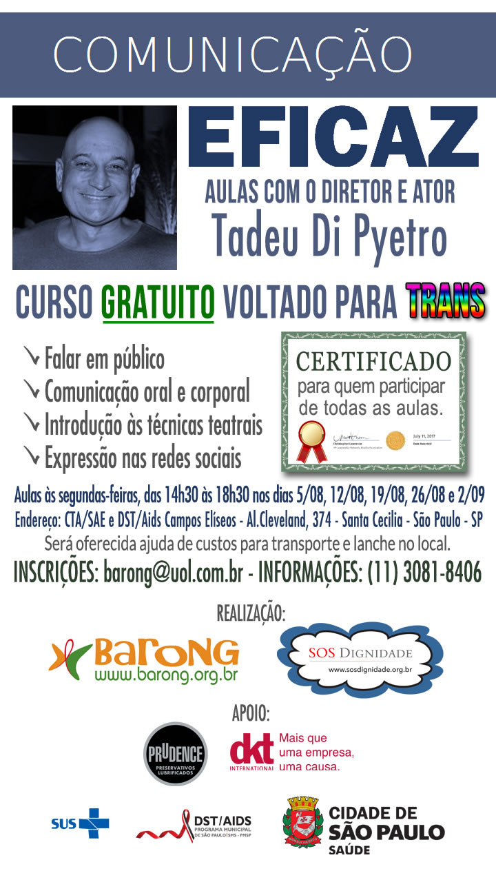 Curso de Comunicação Eficaz gratuito para Trans
